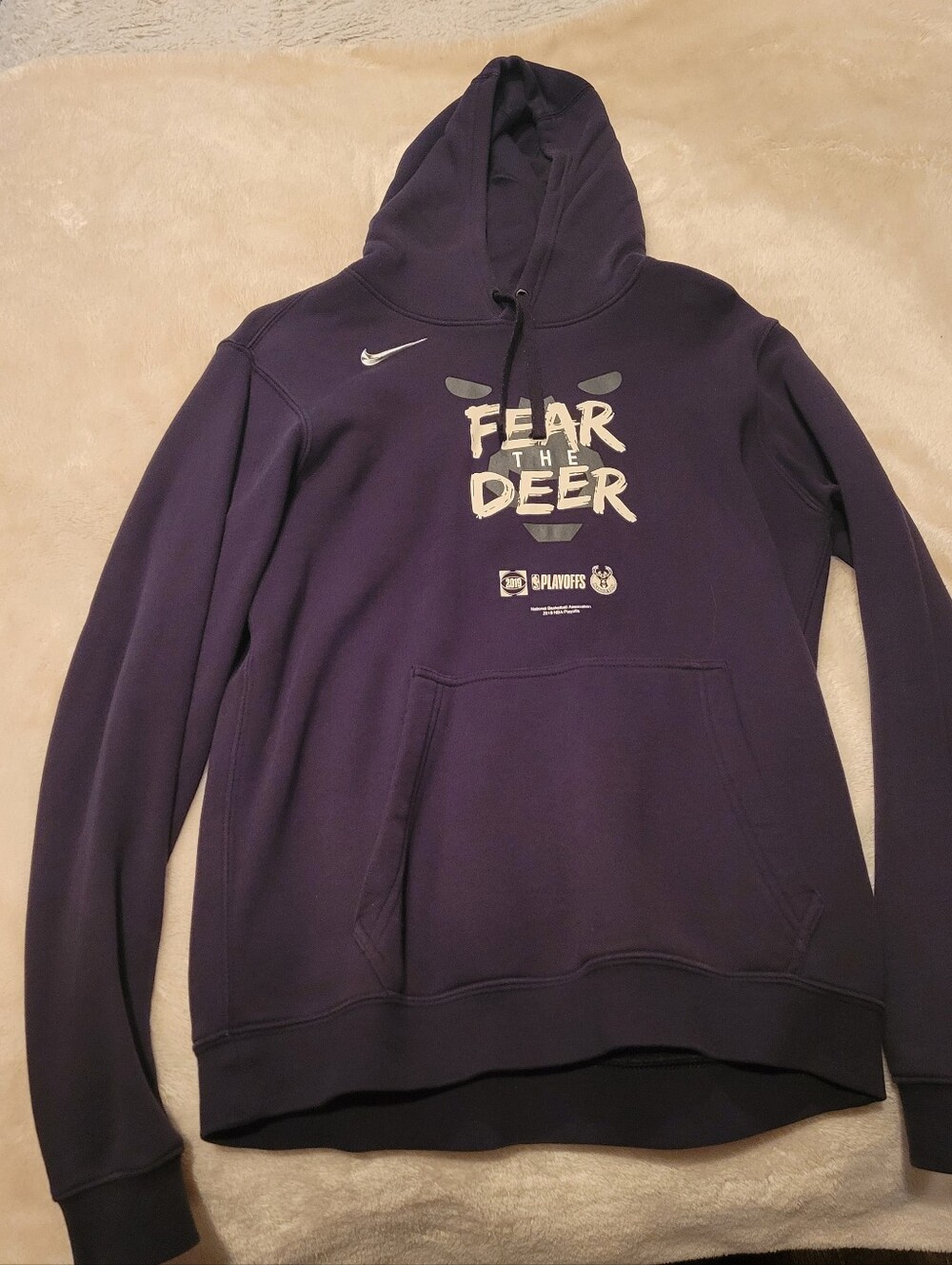 Nike Menās Black 'Fear The Deer' Milwaukee Bucks Hoodie